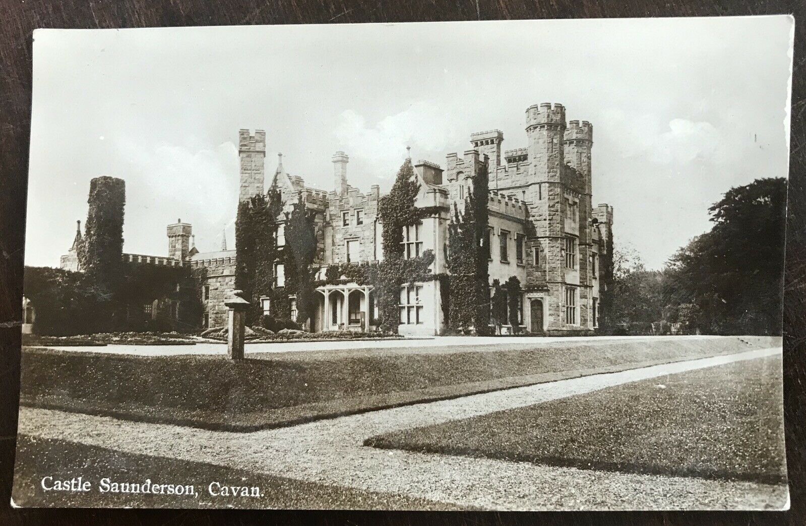 Cavan. Castle Saunderson. Real Photo Postcard. Ireland. Lawrence, Dublin.