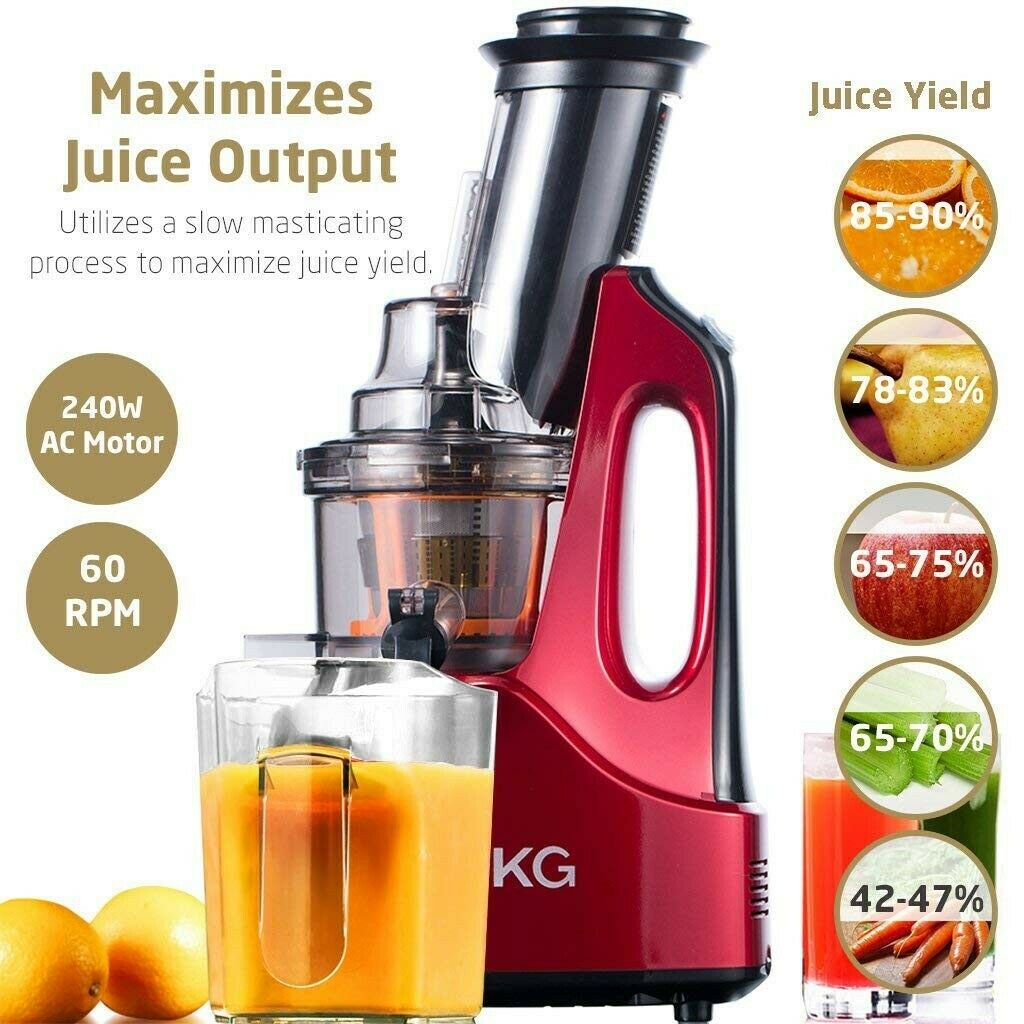Skg Wide Chute Anti-oxidation Cold Press Masticating Easy Clean Slow Juicer Wine