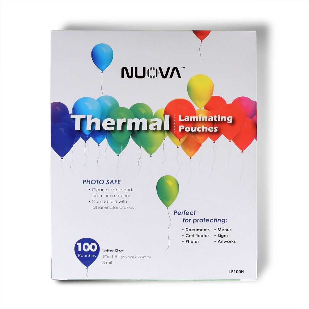 Nuova Premium Thermal Laminating Pouches 9 X 11.5 Letter Size, 3 Mil, 100-pack