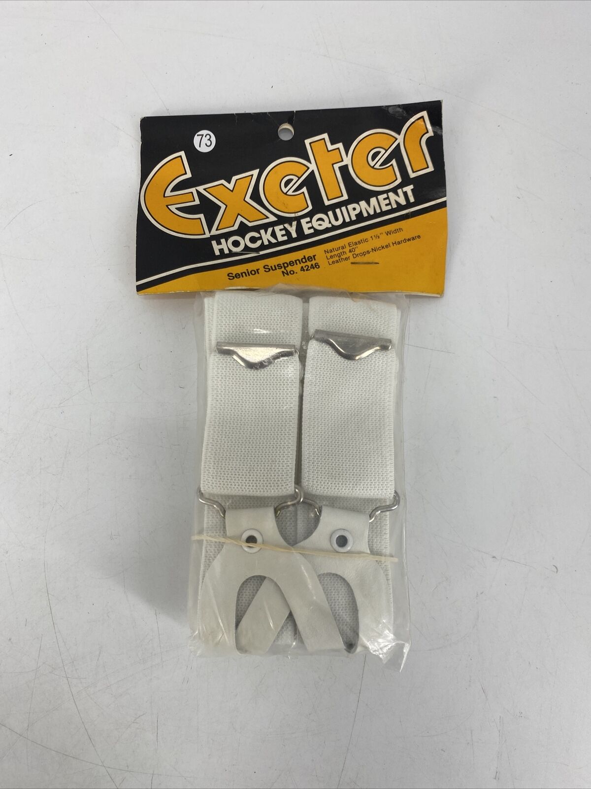 Vintage Exeter Hockey Equipment 4246 Senior Suspender White 1-1/2" Wide 40" Long