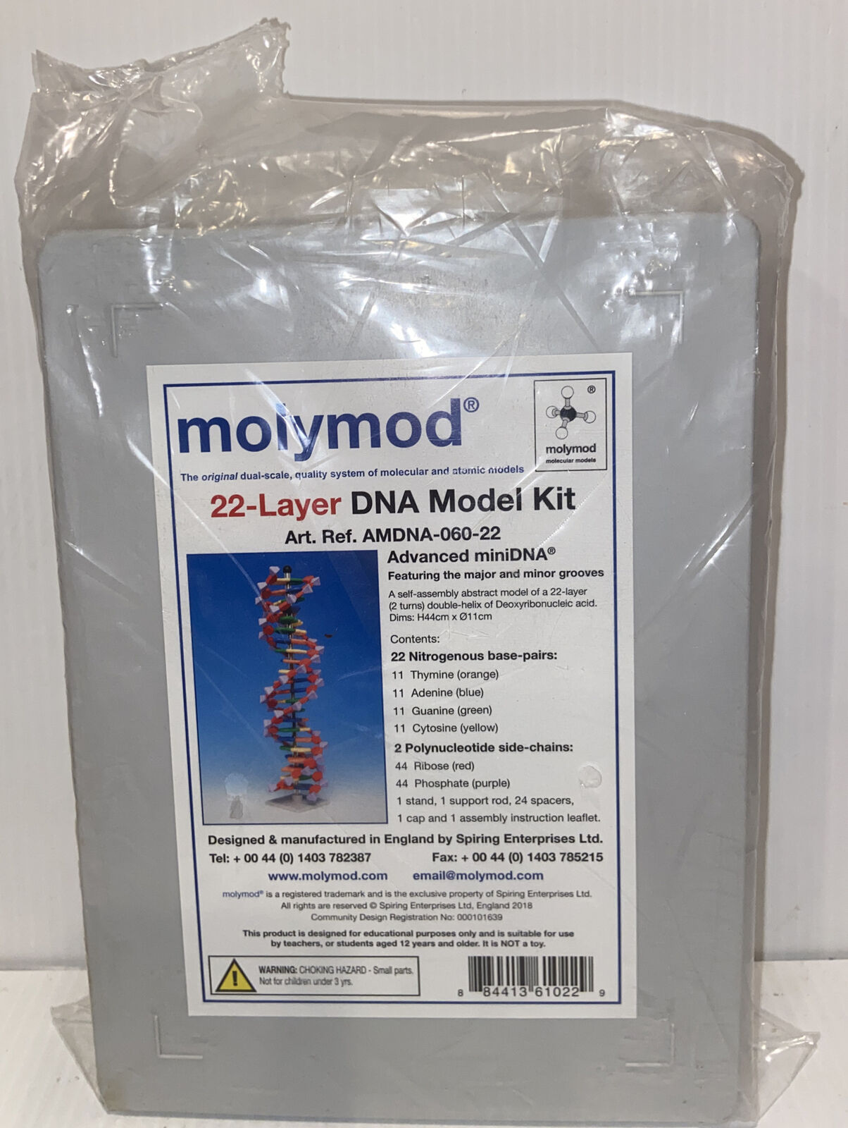 Molymod 22 Layer Advanced Minidna Model Kit (amdna-060-22)new In Package