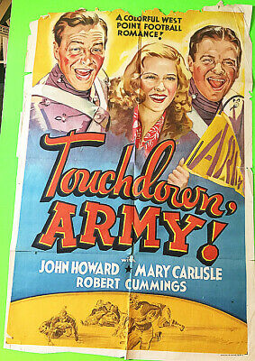 Touchdown Army! '38 Howard, Carlisle Classic Rare Original U.s. Os Film Poster!