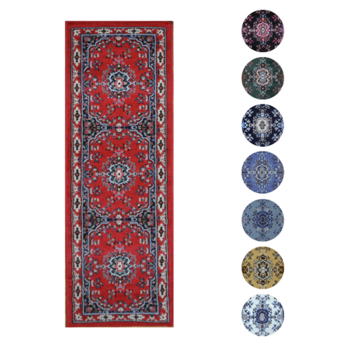Traditional Oriental Medallion Rug 2x7 Persien Style Runner -actual 1'10"x7'3"