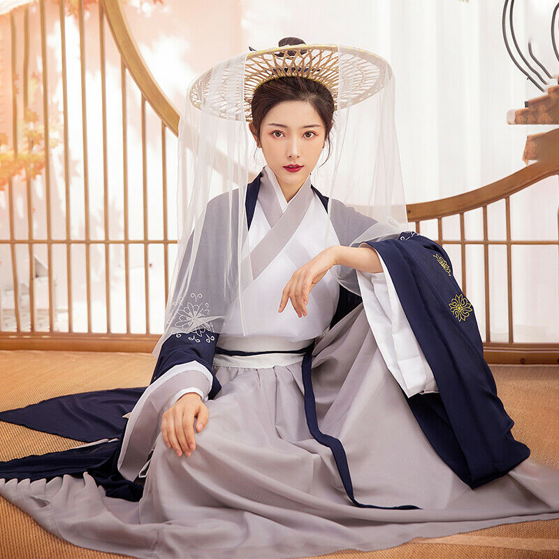Hanfu Malewoman Waist Skirt With Big Sleeves Chinese Style Wide Sleeves