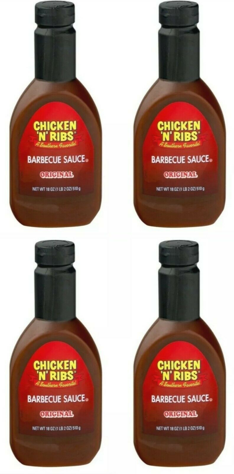 4 Chicken 'n' Ribs Original Bbq Sauce 18 Oz Bottles Barbecue